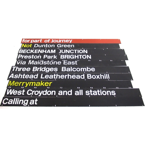 411 - Quantity of plastic station destination strips from the train destination board. (C2) (Dispatch by M... 