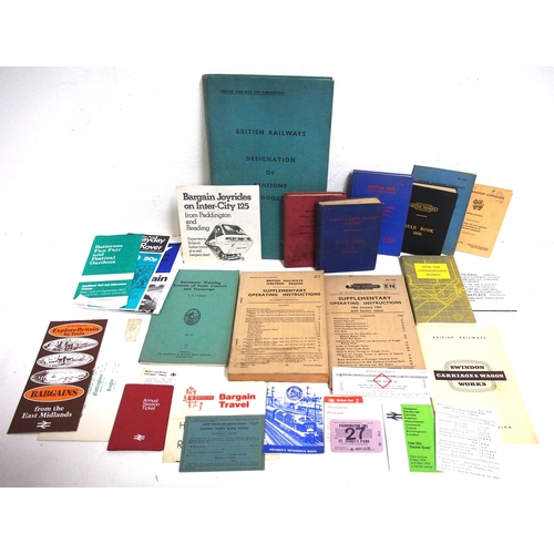 431 - Good delve box of paperwork & books including Engine Record card for 45327, official forms, rule boo... 