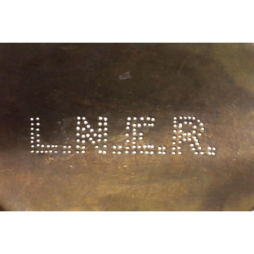 439 - Quantity of brass foil uniform badge embroidery templates inc. LNER, GNER. (D3x) (Dispatch by Mailbo... 