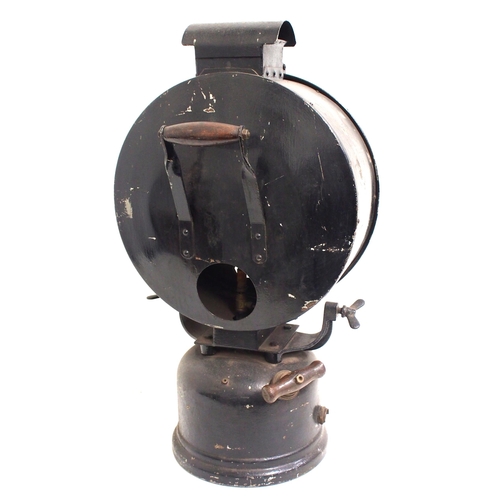 480 - Large trackside Tilley pressure lamp ex Servern Tunnel Emergency Gang, good condition, stands 26