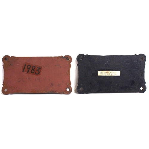 486 - Ganz es Tarsa Vusutikocsi Gyer C/I wagonplates 1892 & 1910 7½