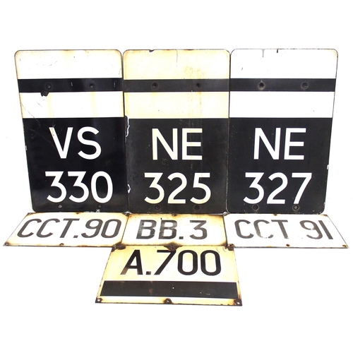 492 - Signal enamel ID plates as images. (7) (WB) (Dispatch by Mailboxes/Collect from Banbury Depot)