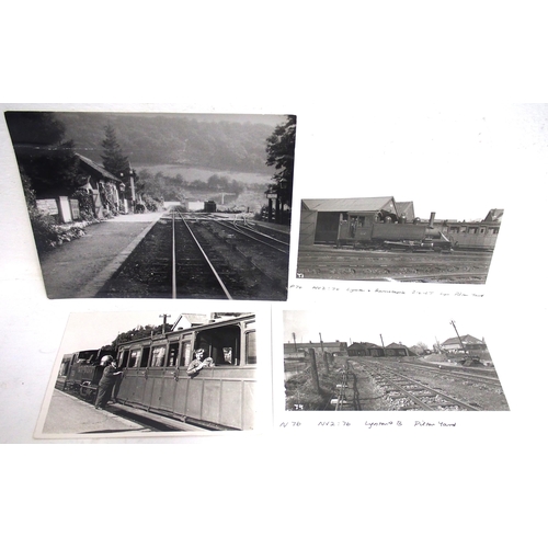 5 - Selection of postcard & larger format B&W prints of the Lynton & Barnstaple Railway. (C2) (Dispatch ... 