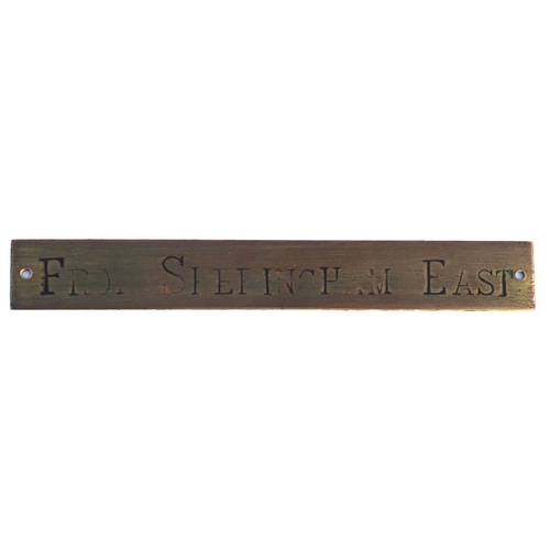 501 - Midland & Great Northern Rly hand cut brass signal box instrument plate 