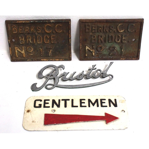 558 - Berks CC C/I Bridge plates No 17 & 21, 7