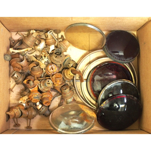 559 - Box of lamp spares including wick assembly's, lenses. (A3X) (Dispatch by Mailboxes/Collect from Banb... 