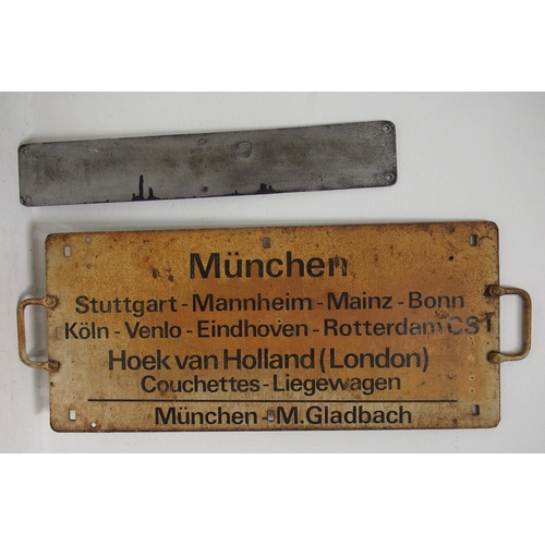 56 - Deutsche Bahn double sided steel carriage board - 