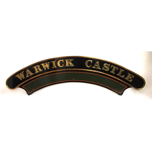 567 - Reproduction full size locomotive nameplate (full beading) & brass cabside 