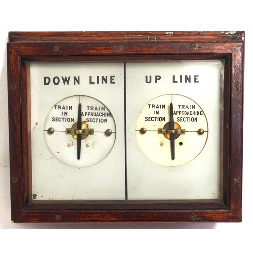 586 - NER level crossing indicator for double track, excellent ex service condition with free moving needl... 