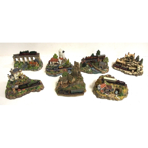 613 - Danbury Mint model dioramas as per images. (7) (D1X) (Dispatch by Mailboxes/Collect from Banbury Dep... 