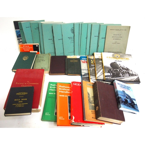 640 - Six boxes of miscellaneous paperwork & booklets, passenger timetables, photographic albums (steam & ... 