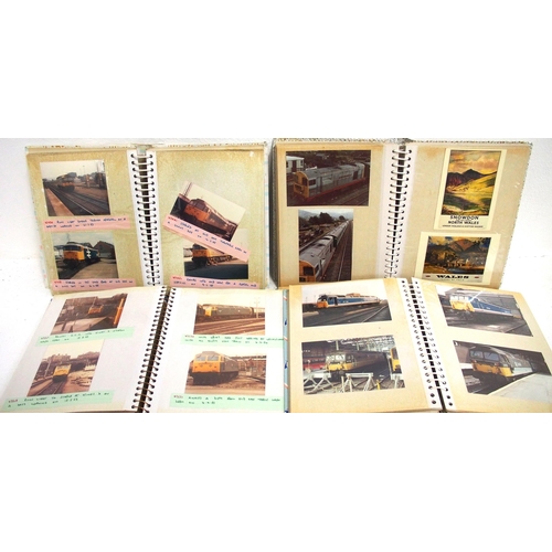 640 - Six boxes of miscellaneous paperwork & booklets, passenger timetables, photographic albums (steam & ... 