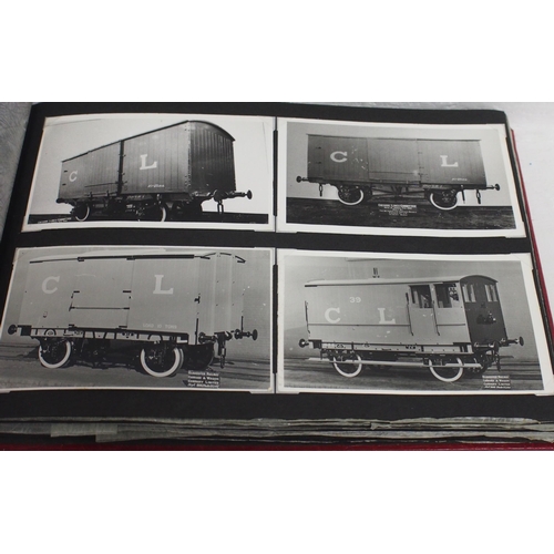 658 - Four photographic albums containing B&W photographs covering CLC, Midland, SR, GWR, Ffestiniog & Sco... 