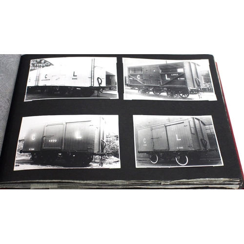 658 - Four photographic albums containing B&W photographs covering CLC, Midland, SR, GWR, Ffestiniog & Sco... 