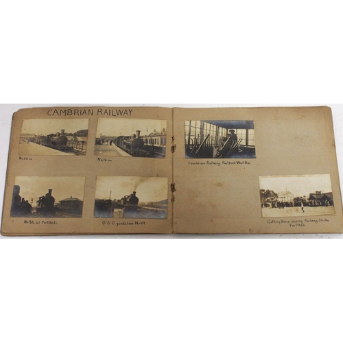 658 - Four photographic albums containing B&W photographs covering CLC, Midland, SR, GWR, Ffestiniog & Sco... 