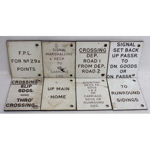 685 - BR LMR traffolite signal box lever back plates (8) (B3) (Dispatch by Mailboxes/Collect from Banbury ... 