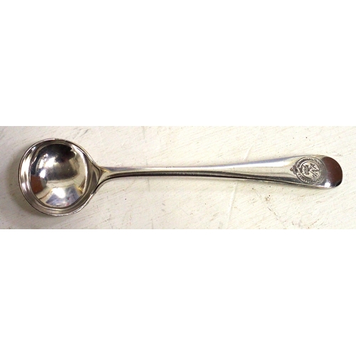 761 - G&SWR Steamers small mustard spoon by Walker & Hall. (D2) (Dispatch by Mailboxes/Collect from Banbur... 