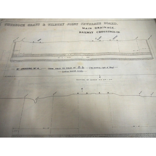 790 - LNER rolled paper plans of Ilford station reconstruction (10), LMS Ockendon Branch widening of bridg... 