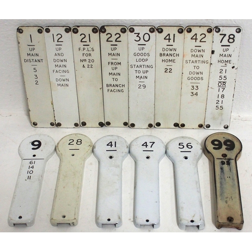 795 - BR(W) & LMR signal box lever plates. (13) (B3) (Dispatch by Mailboxes/Collect from Banbury Depot)