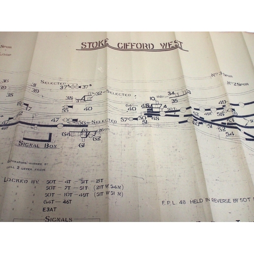 800 - Official BR(W) signal box diagrams (office copies) most with official stamp - PILNING STATION 1942, ... 