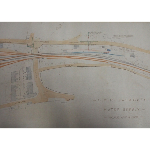 810 - GWR rolled plans - Cornwall Railway 