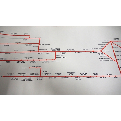 828 - BR(W) BRISTOL area passenger lines diagram in large George Dow type format (44