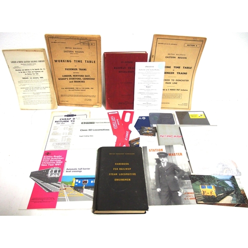 836 - Quantity of official paperwork, luggage labels, signal box gradient card Lowestoft Central - Yarmout... 