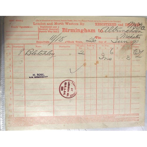 805 - Album of luggage labels, tickets & paperwork. (D1) (Dispatch by Mailboxes/Collect from Banbury Depot... 