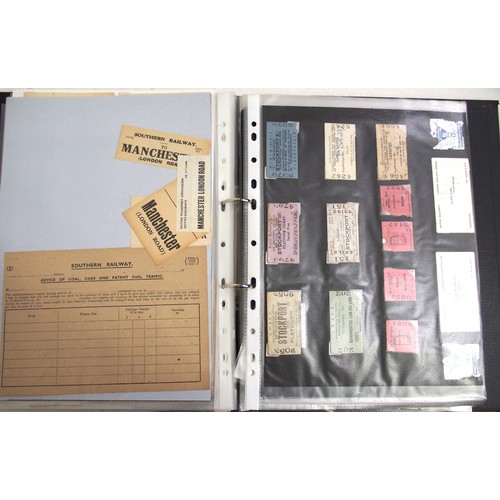 805 - Album of luggage labels, tickets & paperwork. (D1) (Dispatch by Mailboxes/Collect from Banbury Depot... 