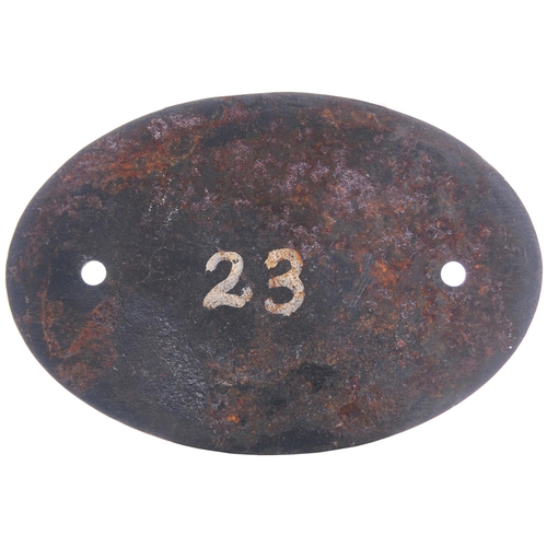 130 - A worksplate, BB&CIR, AJMER, 1920, from the Bombay, Baroda and Central Indian Railway, cast iron, 6¾... 