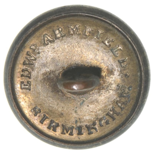 17 - A Bishops Castle Railway uniform button, featuring an early locomotive, ⅞