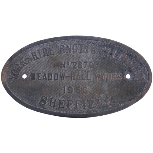 461 - An industrial locomotive nameplate, STANTON No 50, cast brass, length 31