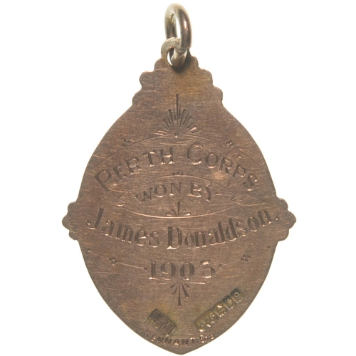 468 - A Medallion, Caledonian Railway Ambulance Brigade, Perth Corps, won by James Donaldson 1903, gold, 1... 