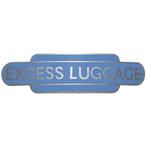 61 - A BR(Sc) totem cap badge, EXCESS LUGGAGE, by Gaunt, nickel, light blue enamel. (Collect from Banbury... 