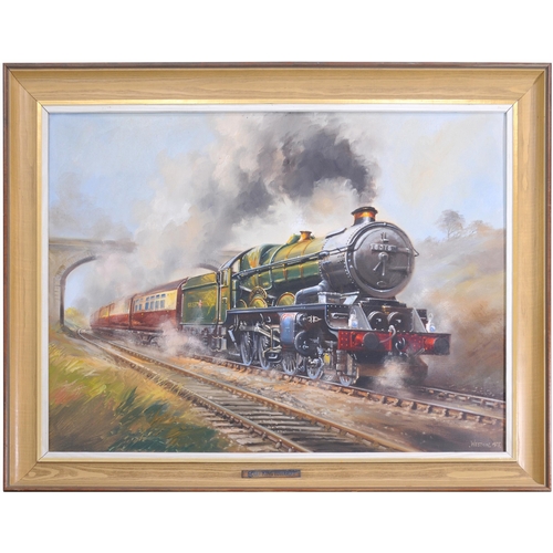 66 - An original painting, GWR King Class King Edward V, by David Weston, oil on canvas, 30