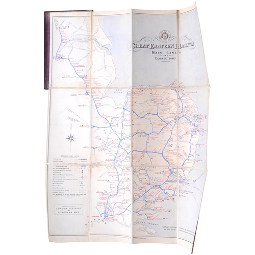 57 - A map, Great Eastern Railway Map Of The General System and Suburban Lines, showing places of interes... 