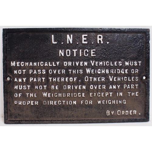 119 - LNER C/I Weighbridge notice, 20¾