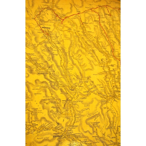 14 - Railway Clearing House 1926 rolled wall map of South Wales, 57