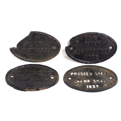 158 - British Railways rolling stock plates - 