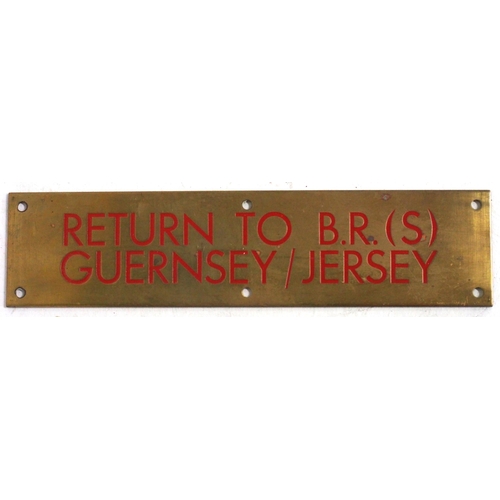 168 - Brass engraved plate 