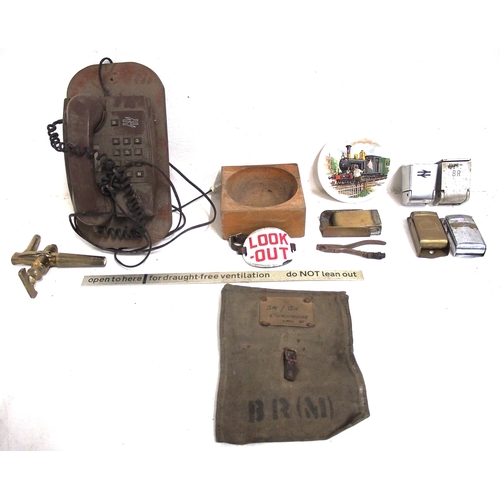 171 - Miscellaneous small items - BR(M) canvas document/cash bag 