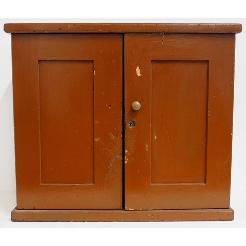 191 - Edmondson wooden ticket cupboard originating from a Scottish Station - ticket hangers stating many S... 