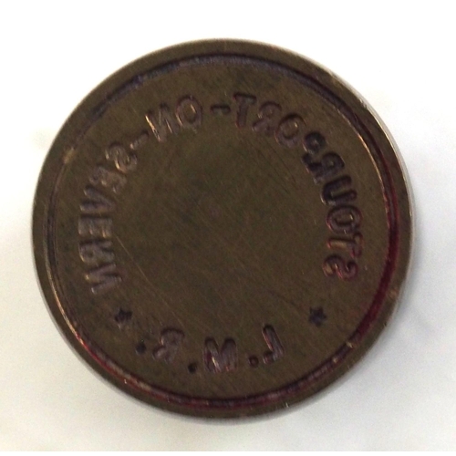 195 - BR(M) brass wax stamp 