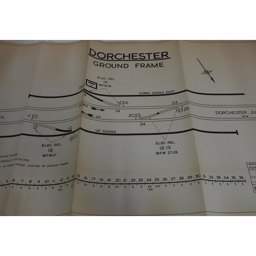 198 - Official BR(W) signal box diagrams (office copies) most with official stamp - CHARD JUNCTION (2) 196... 