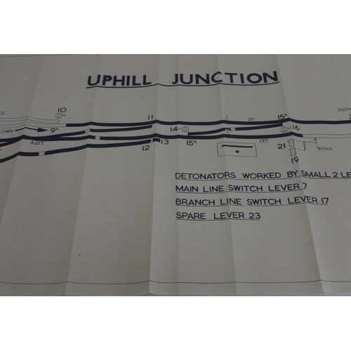 198 - Official BR(W) signal box diagrams (office copies) most with official stamp - CHARD JUNCTION (2) 196... 