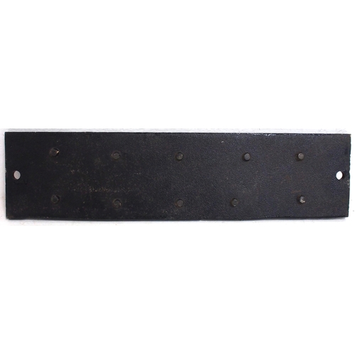 254 - Replacement smokebox numberplate, 75002, a thick steel backplate with numbers riveted from the rear,... 