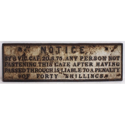 262 - GWR C/I gate notice (GTGW503), 30⅝;