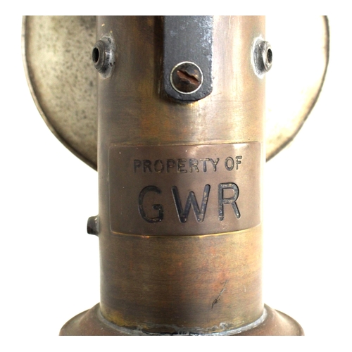 267 - GWR brass plated Tilley pressure handlamp, plated 