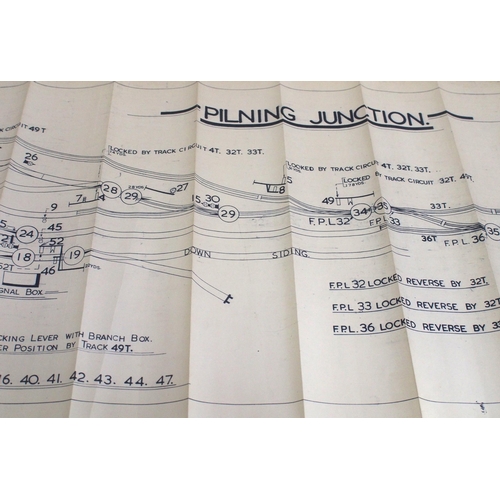 298 - Official BR(W) signal box diagrams (office copies) most with official stamp - SEVERN TUNNEL EAST 194... 