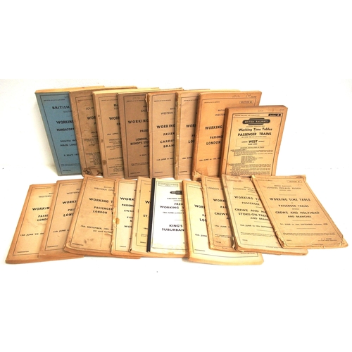 301 - Box of BR working timetables. (C4X) (Dispatch by Mailboxes/Collect from Banbury Depot)